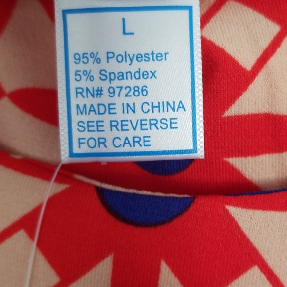 Red & Roy Blue Geometric Sleeves Dress - Picture 7 of 7